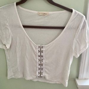 Clasp Front Crop Top